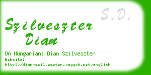 szilveszter dian business card